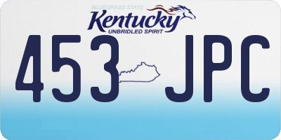 KY license plate 453JPC