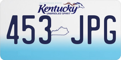 KY license plate 453JPG