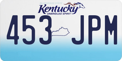 KY license plate 453JPM