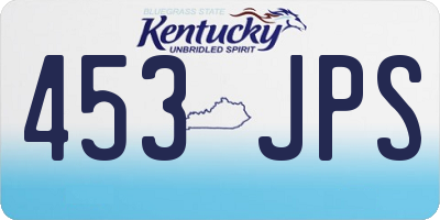 KY license plate 453JPS