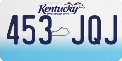 KY license plate 453JQJ
