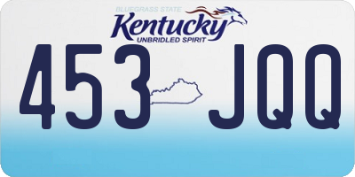 KY license plate 453JQQ