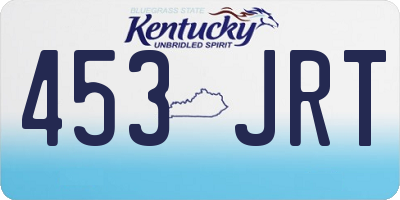 KY license plate 453JRT