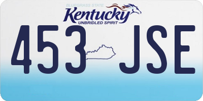 KY license plate 453JSE