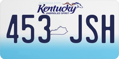KY license plate 453JSH