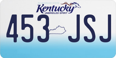 KY license plate 453JSJ