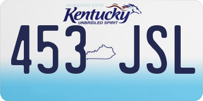 KY license plate 453JSL