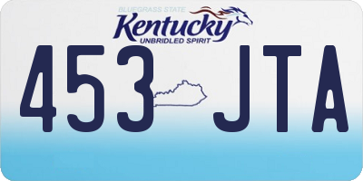 KY license plate 453JTA