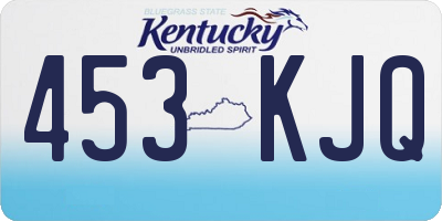 KY license plate 453KJQ
