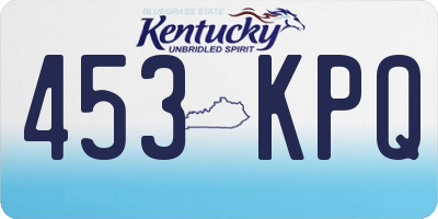 KY license plate 453KPQ