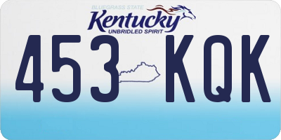KY license plate 453KQK
