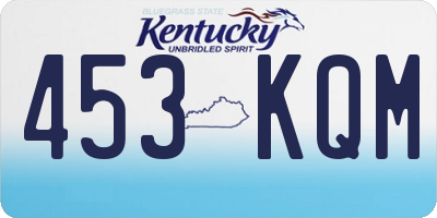 KY license plate 453KQM