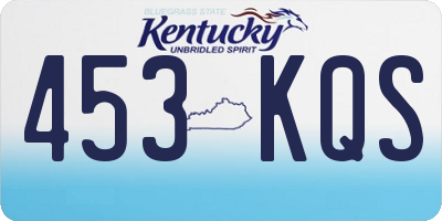 KY license plate 453KQS