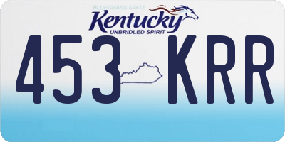 KY license plate 453KRR