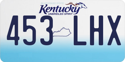 KY license plate 453LHX