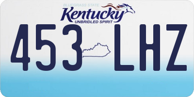 KY license plate 453LHZ