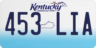 KY license plate 453LIA