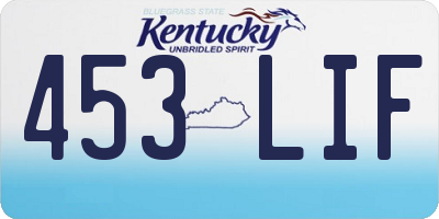 KY license plate 453LIF