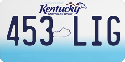 KY license plate 453LIG