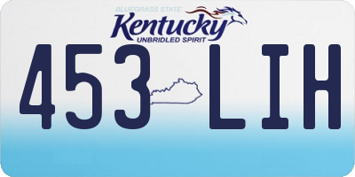 KY license plate 453LIH