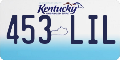 KY license plate 453LIL