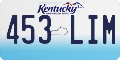 KY license plate 453LIM