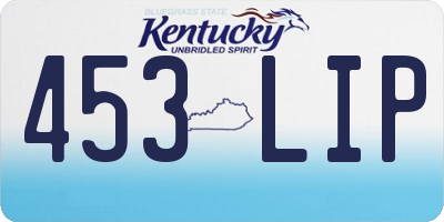 KY license plate 453LIP
