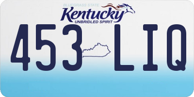 KY license plate 453LIQ