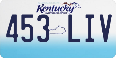 KY license plate 453LIV