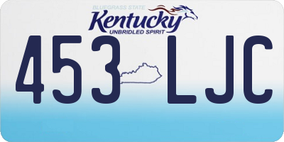 KY license plate 453LJC