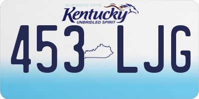 KY license plate 453LJG