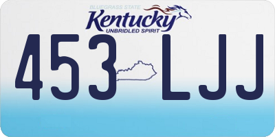 KY license plate 453LJJ