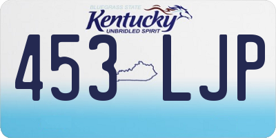 KY license plate 453LJP