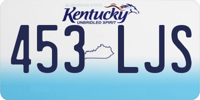 KY license plate 453LJS