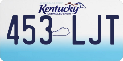 KY license plate 453LJT