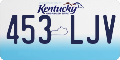 KY license plate 453LJV