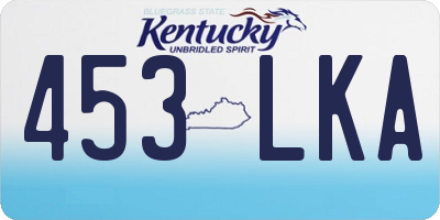 KY license plate 453LKA