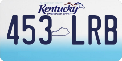KY license plate 453LRB