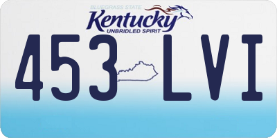 KY license plate 453LVI