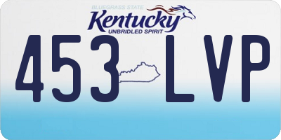 KY license plate 453LVP