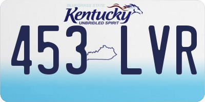 KY license plate 453LVR