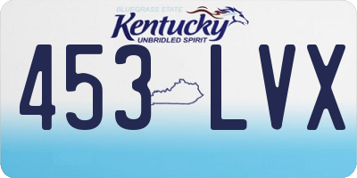 KY license plate 453LVX