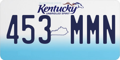 KY license plate 453MMN