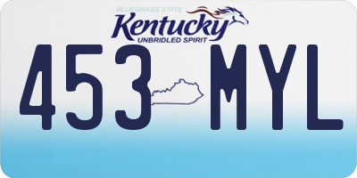 KY license plate 453MYL