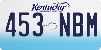 KY license plate 453NBM