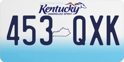 KY license plate 453QXK