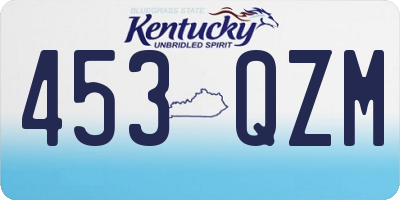 KY license plate 453QZM