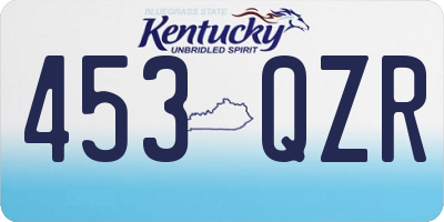 KY license plate 453QZR
