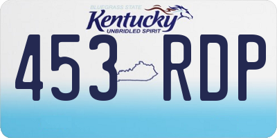 KY license plate 453RDP
