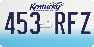 KY license plate 453RFZ